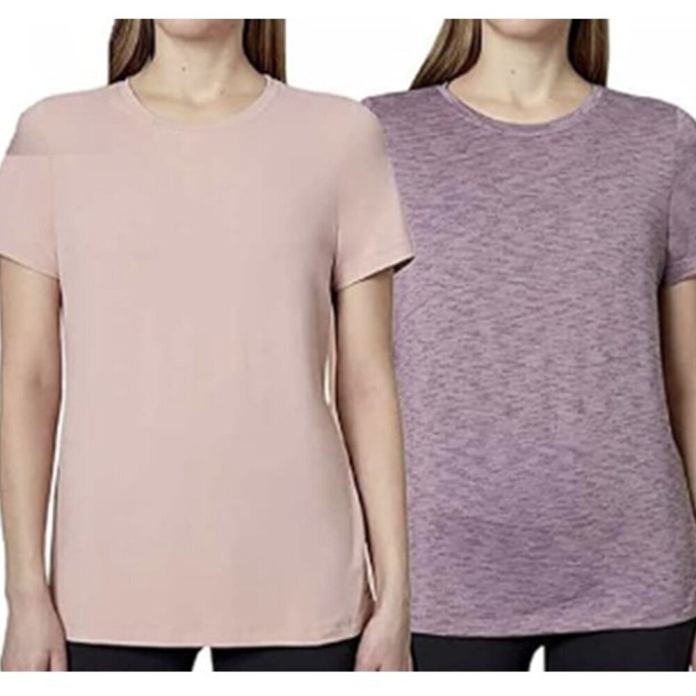 Mondetta New Women's Top Active Comfort Tee Pink Size XL 2-Pack